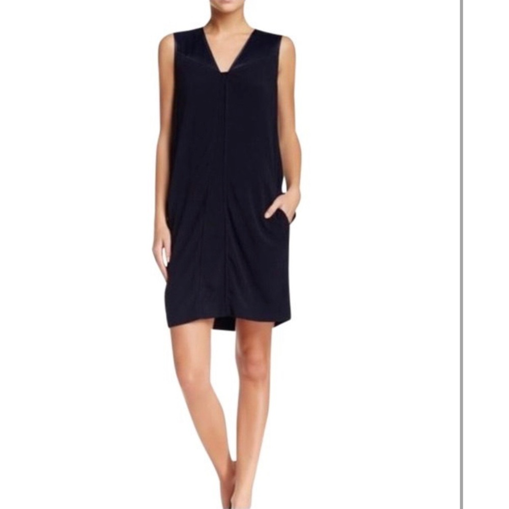 Vince. Night Out Midnight Blue Shift Dress - Picture 2 of 8
